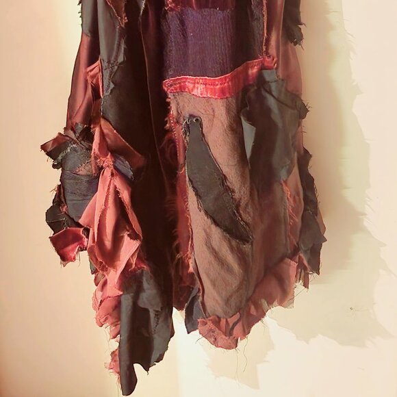 Dreamy Steamy Gothic Patchwork Whimsical Ruffles Tassles Fringe Mesh - Picture 6 of 10